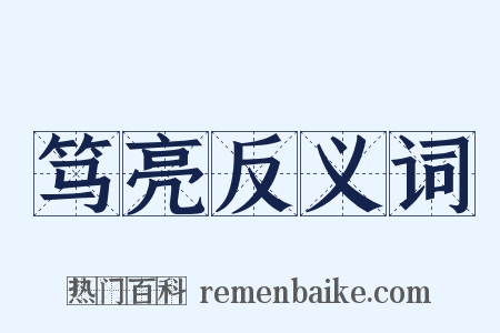 笃亮反义词是什么意思的图片